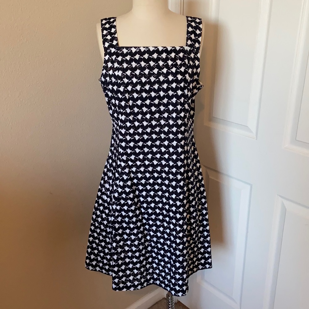 Theory Navy/White Dress Size 12